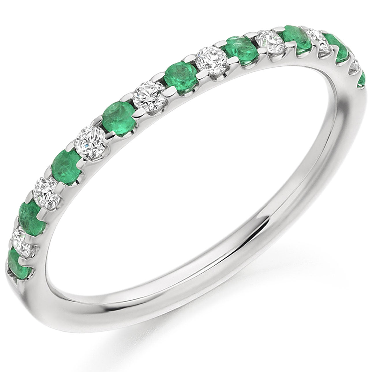 PLT DIAMOND 0.18CT GHSI EMERALD 0.17CT ETERNITY RING