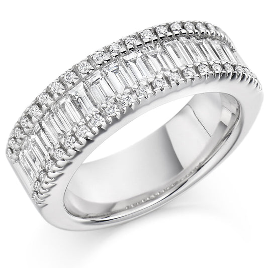 PLT DIA 2.0CT F/GVS  BRILL& BAG CUT RING