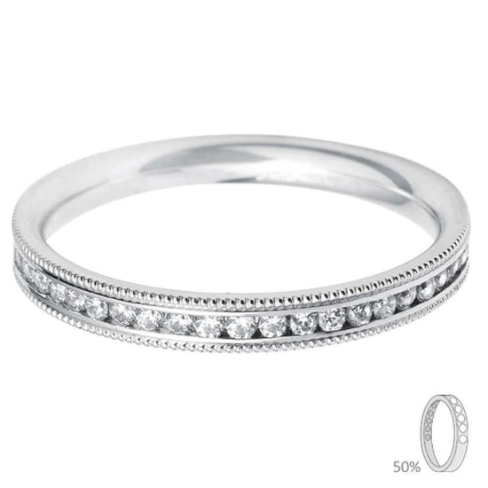 PLAT DIA 1/2 ET CHAN SET 0.21CT RING