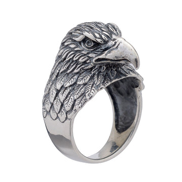 SIL EAGLE HEAD RING