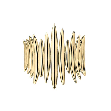 QUILL WRAP RING - YELLOW GOLD VERMEIL