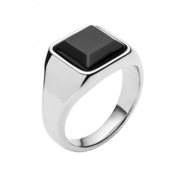 Fred Bennett Square Black Onyx Signet Ring | WR Bullen Norwich Jeweller | Buy UK Jewellery Online | Est. 1887