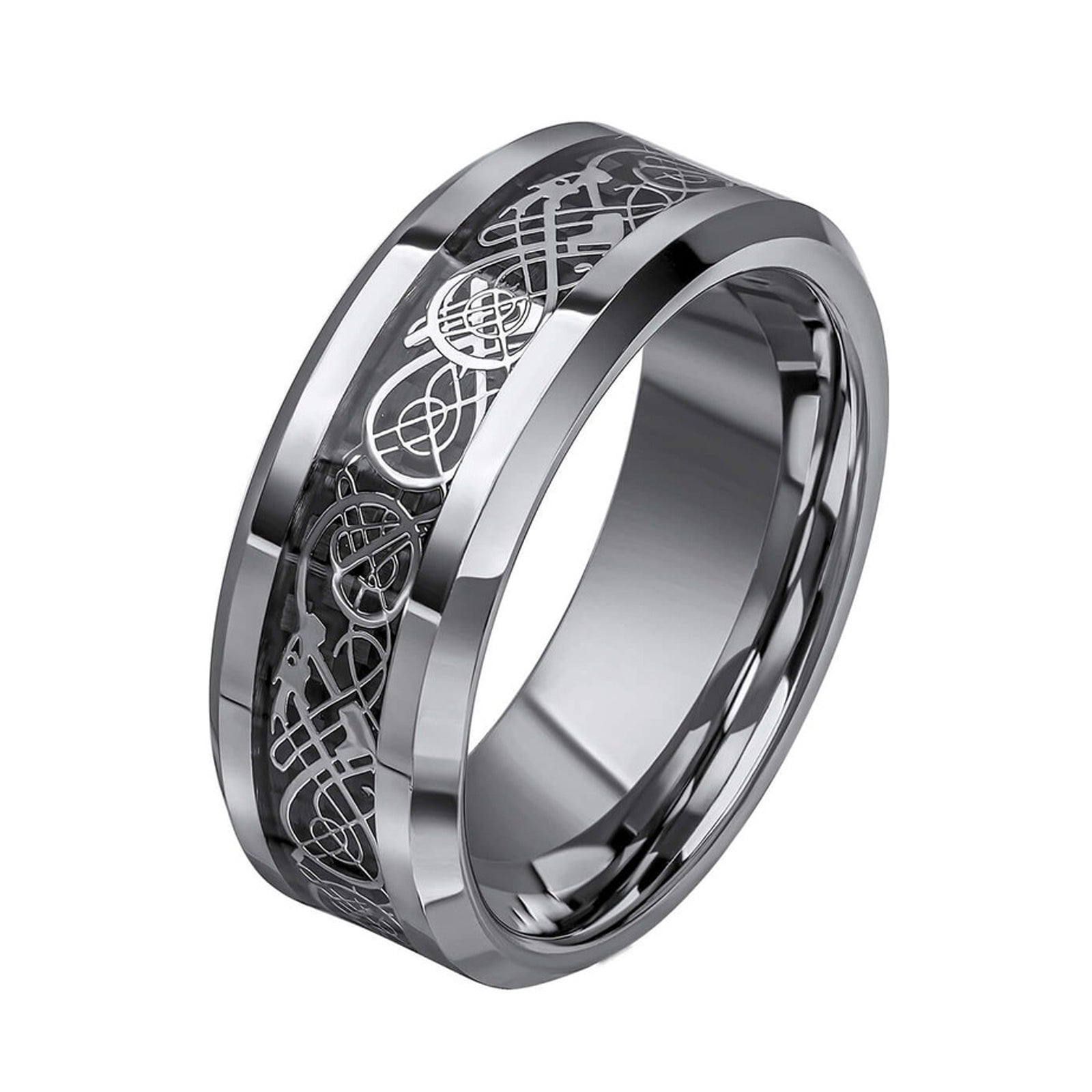 Tungsten 7mm +Wood/Shell | WR Bullen Norwich Jeweller | Buy UK Jewellery Online | Est. 1887