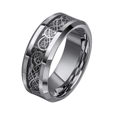 Tungsten 7mm +Wood/Shell | WR Bullen Norwich Jeweller | Buy UK Jewellery Online | Est. 1887