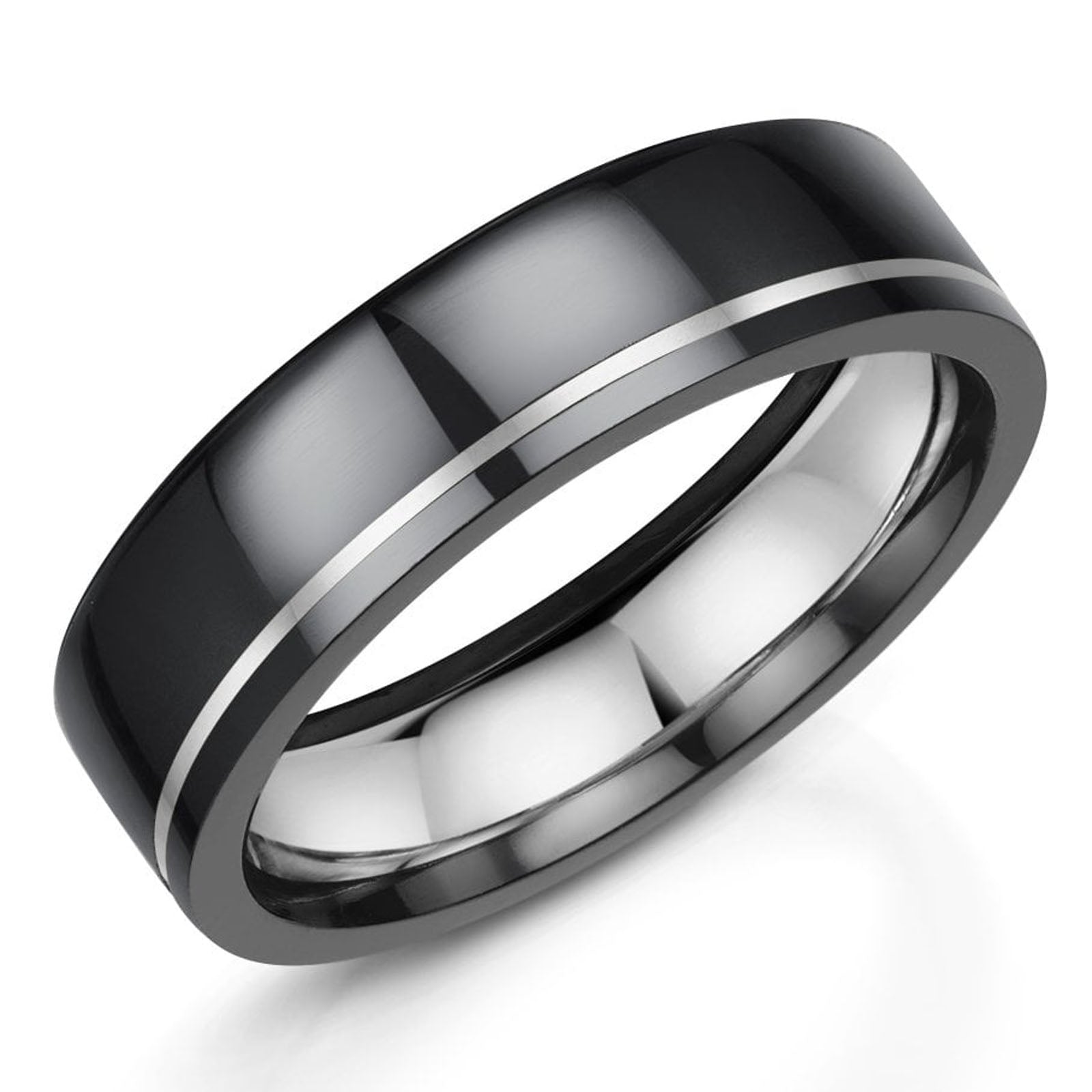 6mm Zirconium/Silver Off Centre | WR Bullen Norwich Jeweller | Buy UK Jewellery Online | Est. 1887