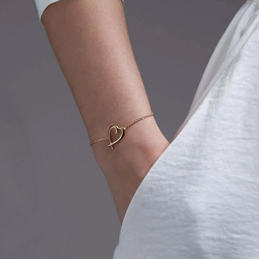 Shaun Leane Yellow Gold Vermeil Hook Heart Adjustable Bracelet