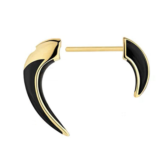 Shaun Leane Yellow Gold Vermeil & Black Ceramic Sabre Talon Earrings SA075.YVBKEOS