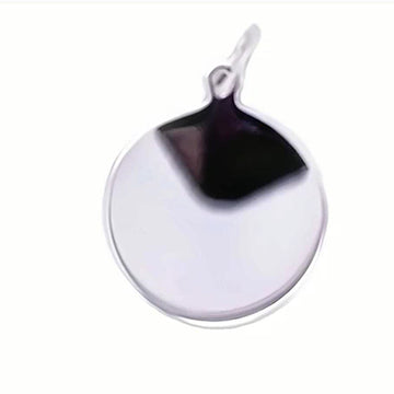 Silver 15mm Plain Round Disc Charm
