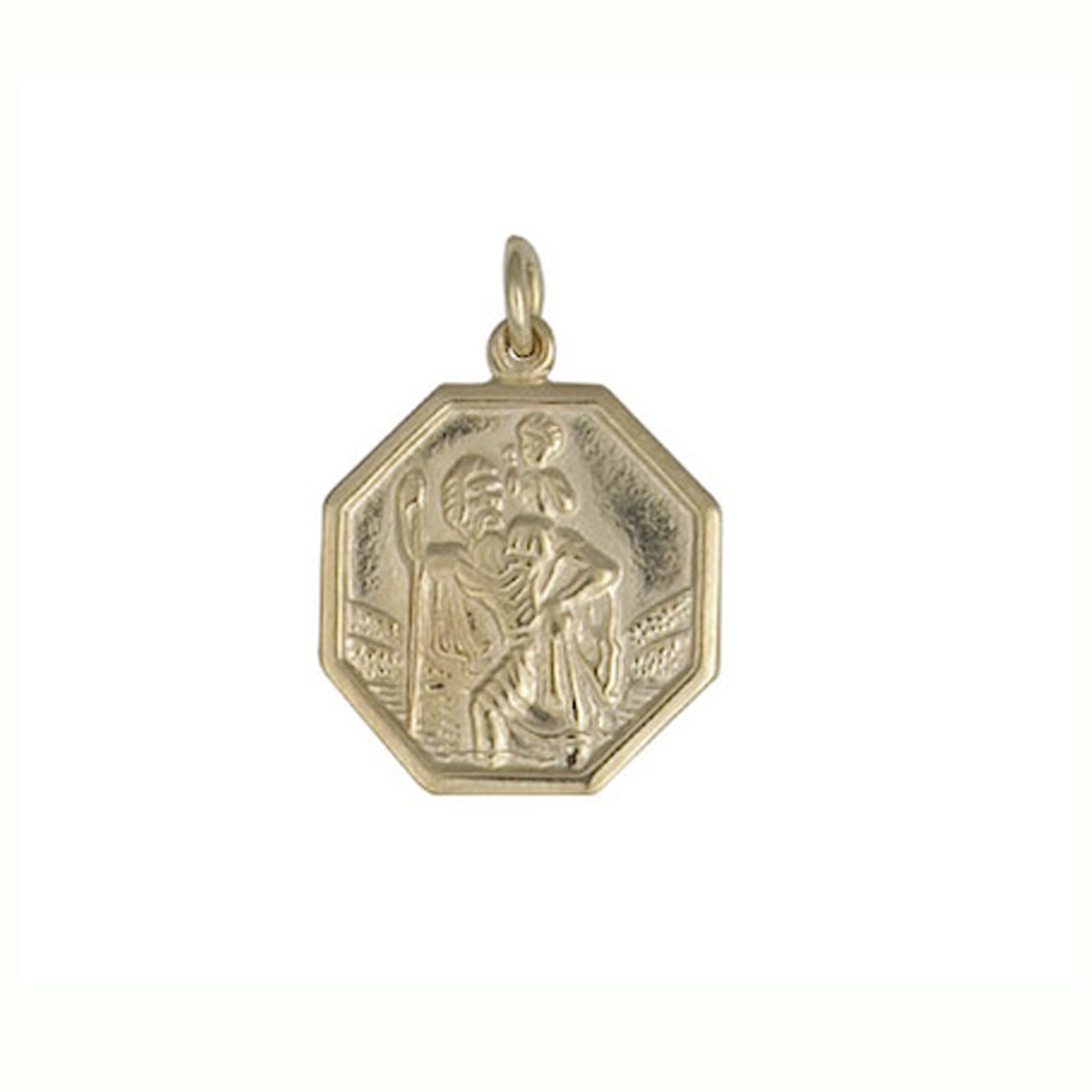 9Y 14MM  OCTAGON SHAPED ST CHRISTOPHER