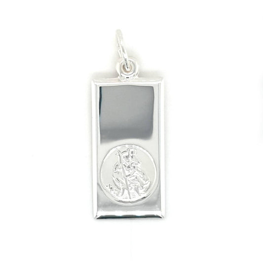 SIL 14x27MM ST CHRISTOPHER INGOT