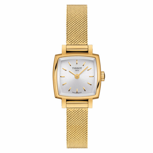 Tissot Ladies Lovely Square Dial Gold Tone Quartz Watch T058.109.33.031.00