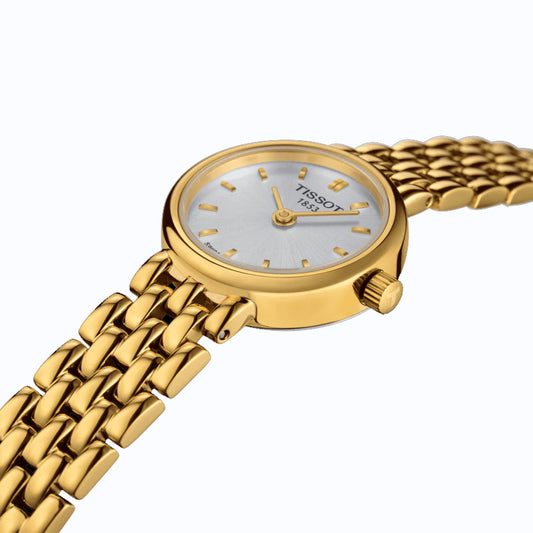 Tissot Ladies Gold Tone Lovely Silver Dial Quartz Watch T058.009.33.031.00