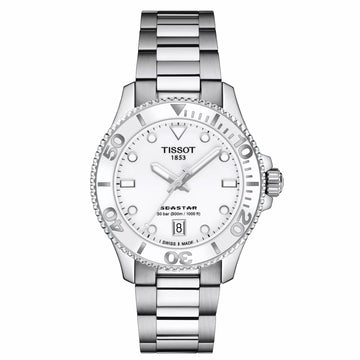 Tissot Ladies Seastar 36mm White Dial Quartz Watch T120.210.11.011.00