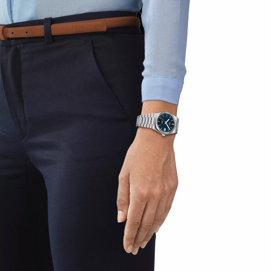 Tissot Midsize Classic PRX 35mm Blue Dial Powermatic 80 Watch T1372071104100