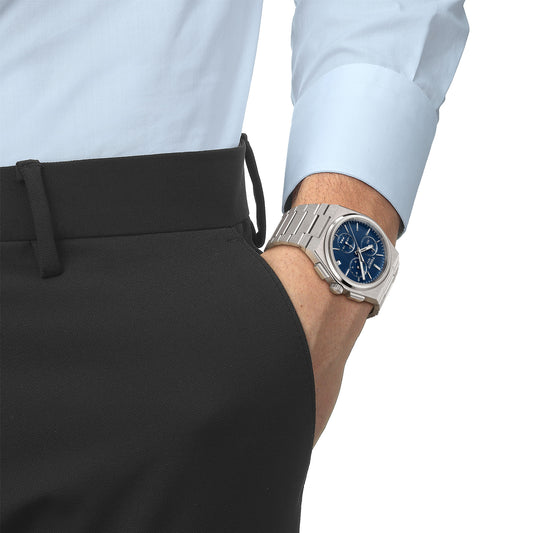 Tissot Gents PRX Chronograph 41mm Blue Dial Quartz Watch