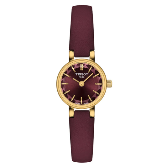 Tissot Ladies Burgandy Dial Lovely Quartz Watch T1400093637100