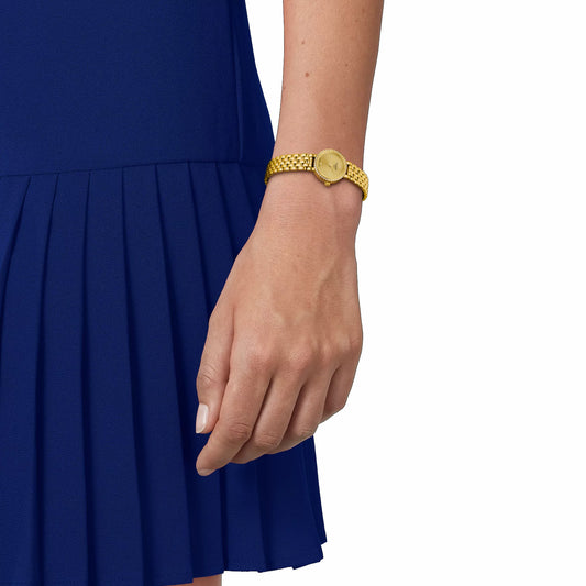 Tissot Ladies Lovely Diamond Gold Tone Quartz Watch T1400096302600