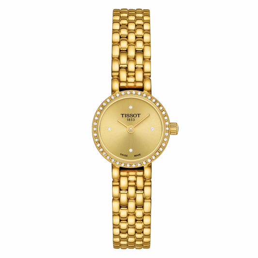 Tissot Ladies Lovely Diamond Gold Tone Quartz Watch T1400096302600