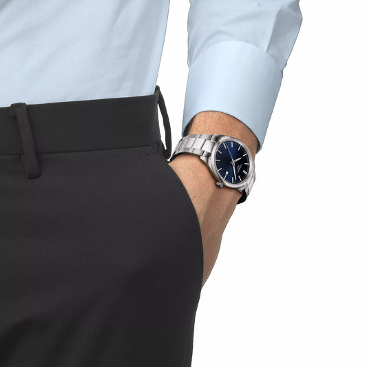 Tissot Gents PR100 Blue Dial Stainless Steel Quartz Watch T150.410.11.041.00