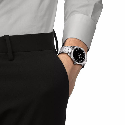 Tissot Gents PR100 Black Dial Stainless Steel Quartz Watch T150.410.11.051.00