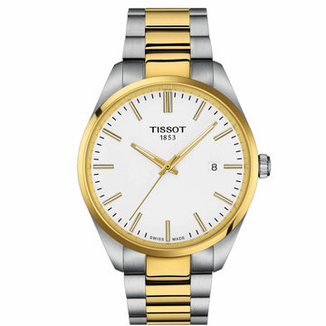 Tissot Gents PR100 40mm White Dial Two-Tone Quartz Watch T1504102201100