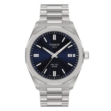 Tissot Gents PRC100 Solar Powered Blue Dial Watch T1514221104100