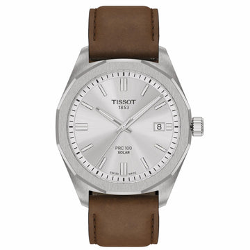 Tissot Gents PRC 100 39mm Silver Dial Solar Powered Watch T1514221603100