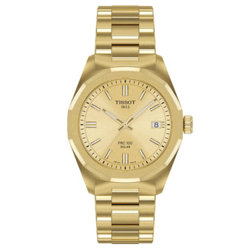 Tissot Ladies Gold Tone PRC 100 Quartz Watch T1518223302100