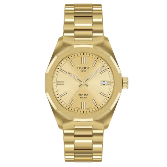 Tissot Ladies Gold Tone PRC 100 Quartz Watch T1518223302100