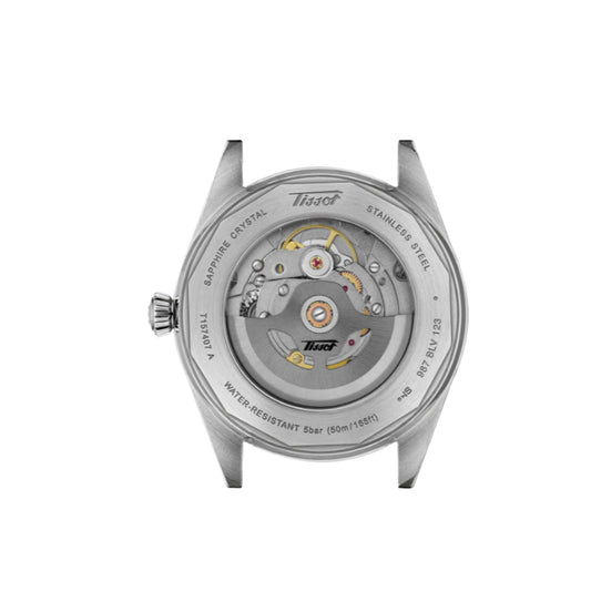Tissot Gents Visodate Powermatic 80 39mm Silver Dial Brown Leather Strap Watch