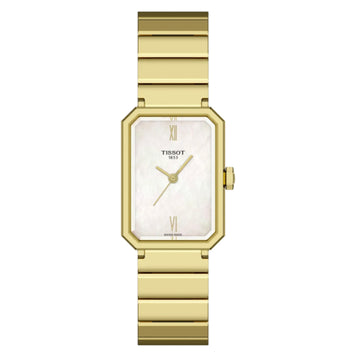 Tissot Ladies Gold Tone SRV Art Deco Inspired Quartz Watch T1601103311300