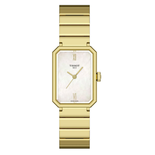 Tissot Ladies Gold Tone SRV Art Deco Inspired Quartz Watch T1601103311300