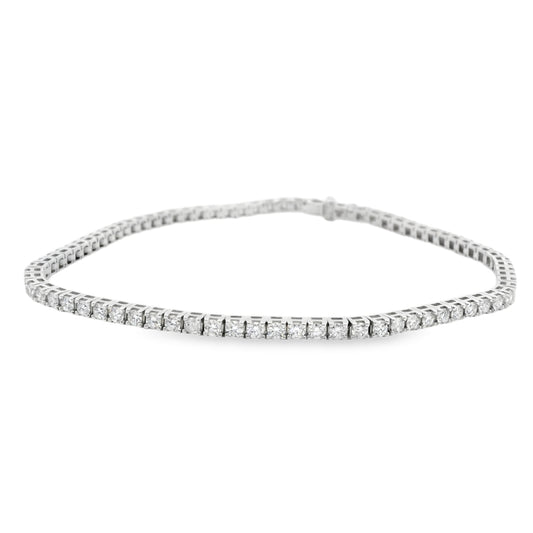 18ct White Gold Diamond 2.00ct Tennis Bracelet