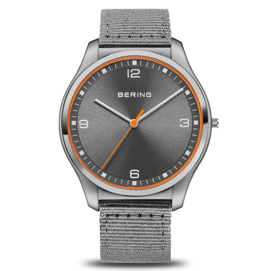 BERING ULTRA SLIM GREY DIAL/STRAP 18342-577 - Supplied By: WR Bullen Norwich