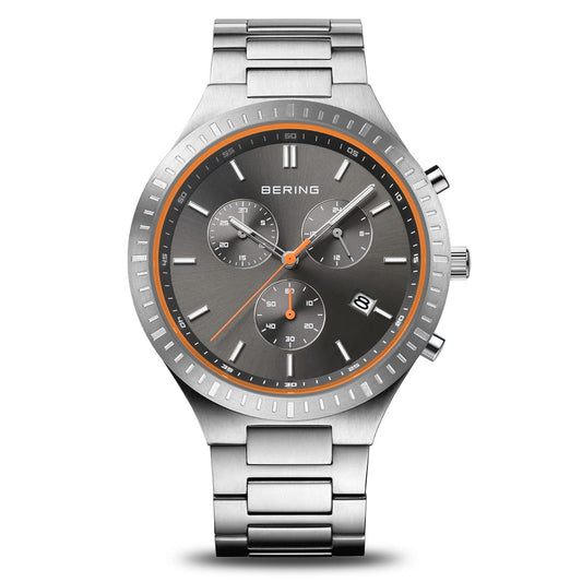 BERING TITANIUM CHRONO BLACK DIAL 11743-709 - Supplied By: WR Bullen Norwich