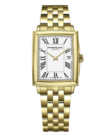 R.WEIL TOCCATA RECTANGLE G/P WHITE DIAL 5925-P-00300 - Supplied By: WR Bullen Norwich