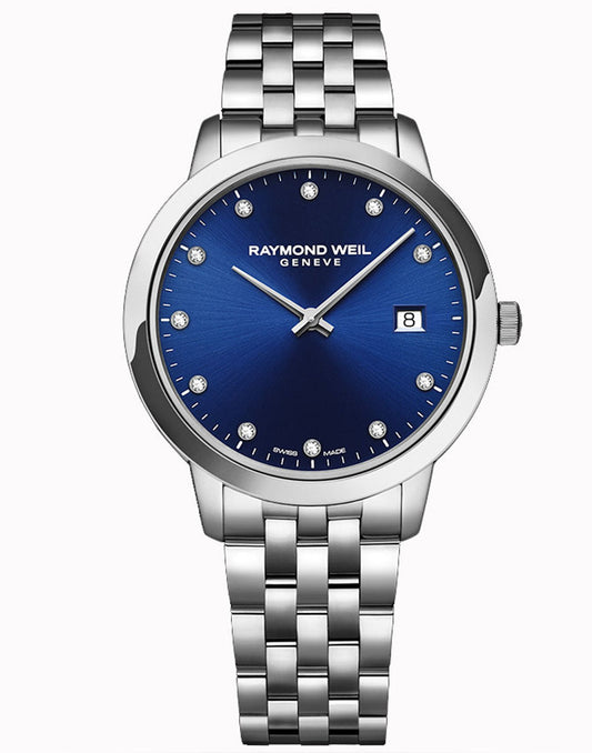 R.WEIL LADIES TOCCATA BLUE DIAL DIAMOND 5985-ST-50081 - Supplied By: WR Bullen Norwich