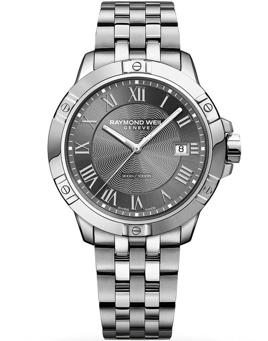 RAYMOND WEIL GENTS TANGO GREY DIAL QUARTZ WATCH 8160-ST-00608 - Supplied By: WR Bullen Norwich