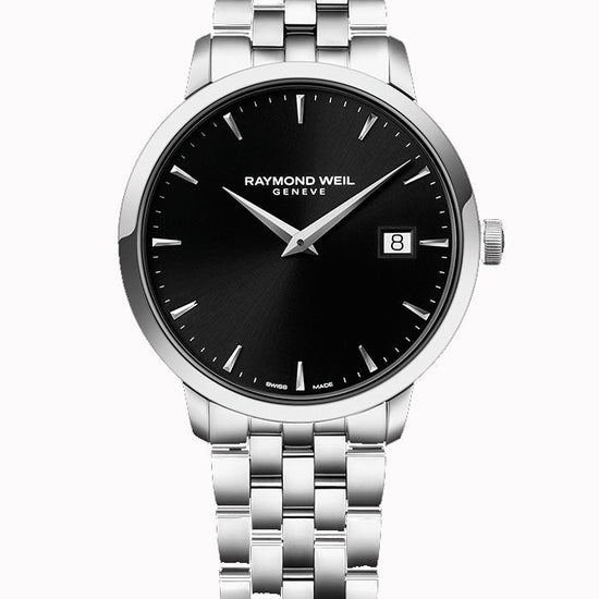 RAYMOND WEIL GENTS TOCCATA BLACK DIAL QUARTZ WATCH 5488-ST-20001 - Supplied By: WR Bullen Norwich