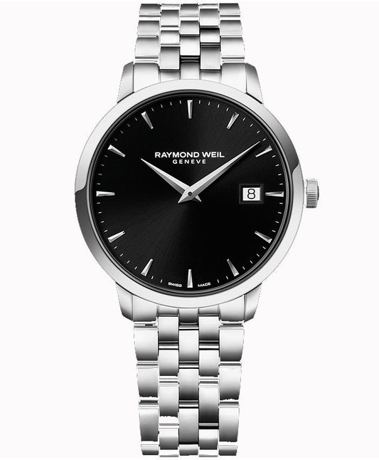 RAYMOND WEIL GENTS TOCCATA BLACK DIAL QUARTZ WATCH 5488-ST-20001 - Supplied By: WR Bullen Norwich