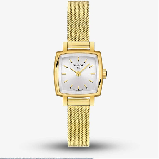 TISSOT LADIES LOVELY SQUARE DIAL GOLD TONE WATCH - Supplied By: WR Bullen Norwich