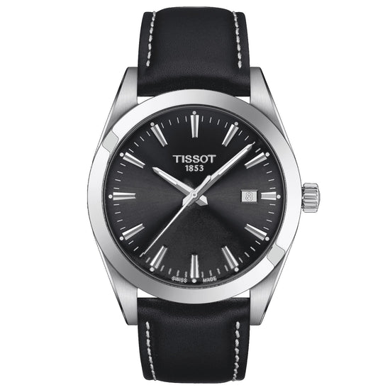 TISSOT GENTS BLK DIAL GENTLEMANS T127.410.16.051.00 - Supplied By: WR Bullen Norwich