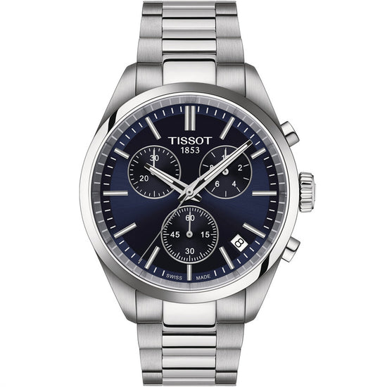 TISSOT PR100 CHRONO BLUE DIAL T150.417.11.041.00 - Supplied By: WR Bullen Norwich