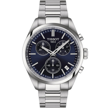 TISSOT PR100 CHRONO BLUE DIAL T150.417.11.041.00 - Supplied By: WR Bullen Norwich