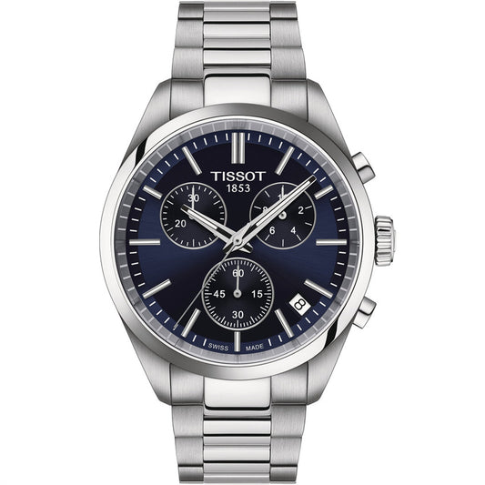 TISSOT PR100 CHRONO BLUE DIAL T150.417.11.041.00 - Supplied By: WR Bullen Norwich