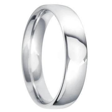 18ct White Gold Classic Court 5Mm Wedding Ring