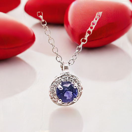 18ct Sapphire & Diamond 0.43ct Necklace