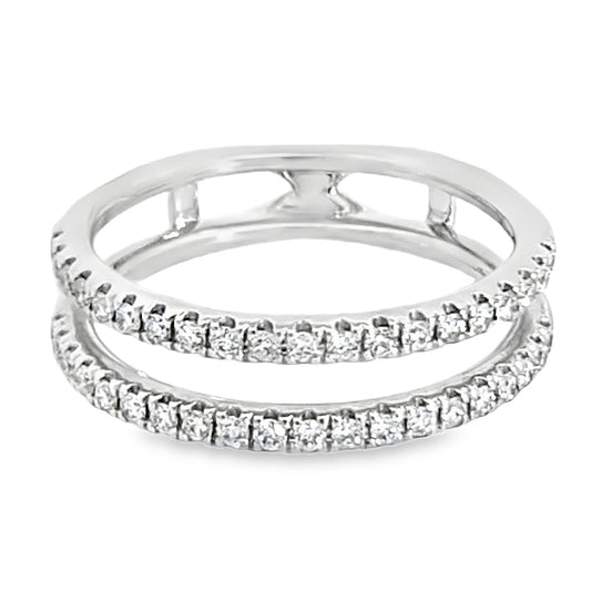 Platinum Diamond 0.38ct Double Row Wedding/Eternity Ring