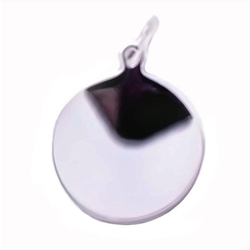 Silver 15mm Plain Round Disc Charm